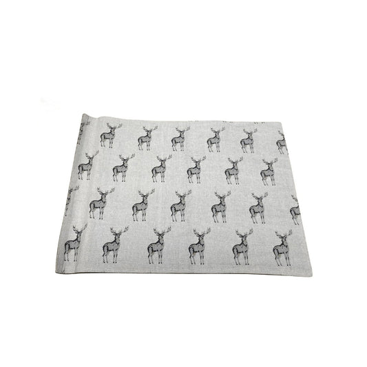 Eleanoras Set of 2 Grey Stag Print Fabric Place Mats PLACEMATS & COASTERS