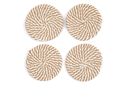 Eleanoras Set of Four Stripey Woven Coasters 