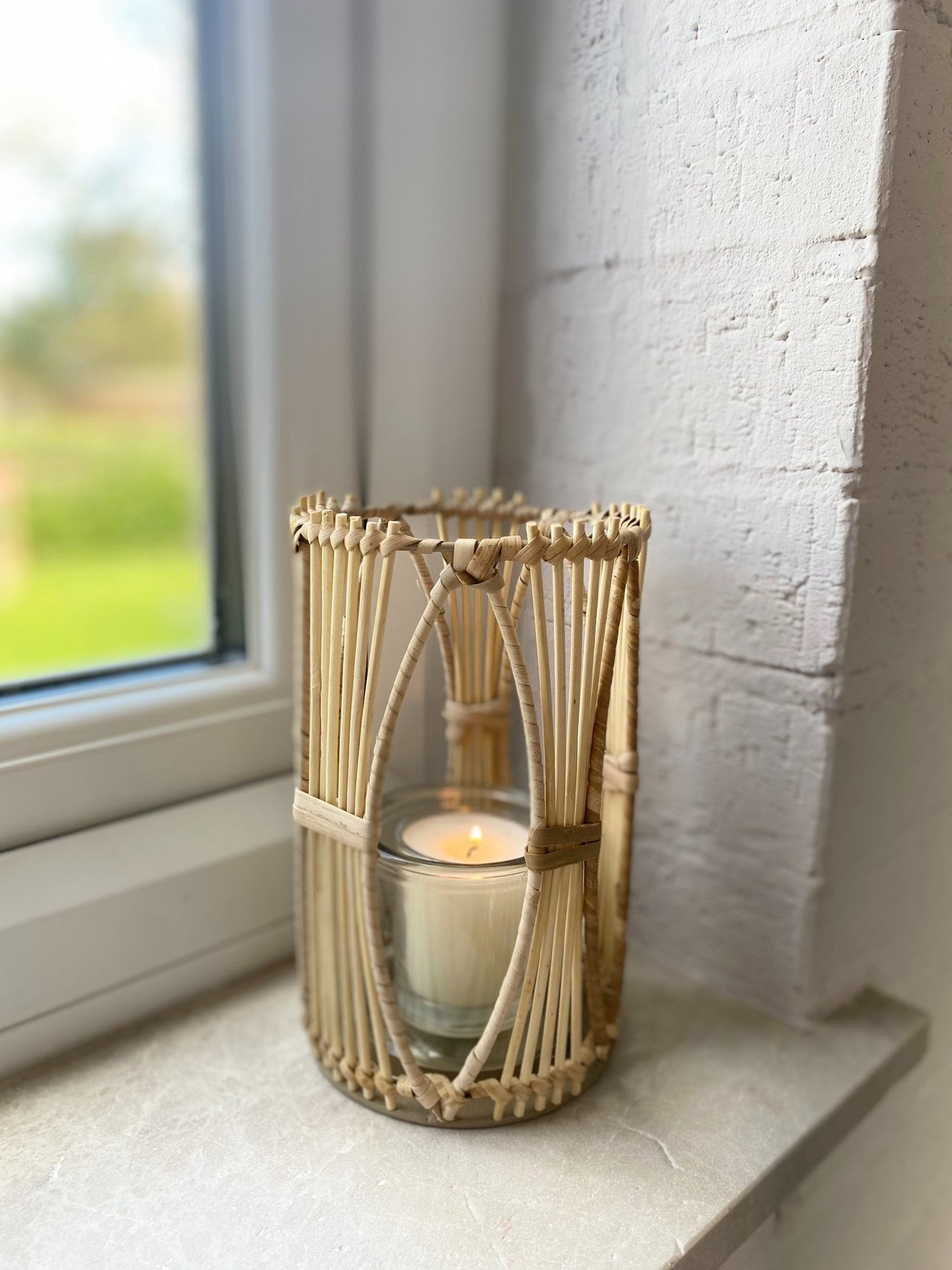 Eleanoras Rattan Candle Holder Large CANDLE HOLDERS