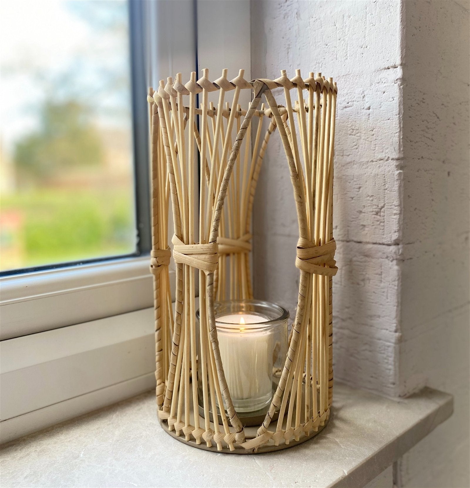 Eleanoras Rattan Candle Holder Large CANDLE HOLDERS