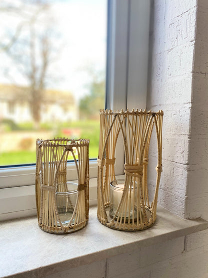 Eleanoras Rattan Candle Holder Large CANDLE HOLDERS