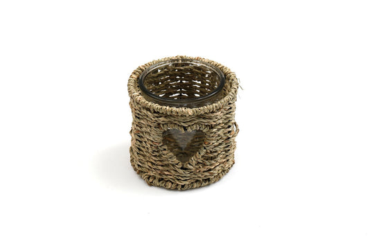 Eleanoras Small Seagrass Candle Holder 