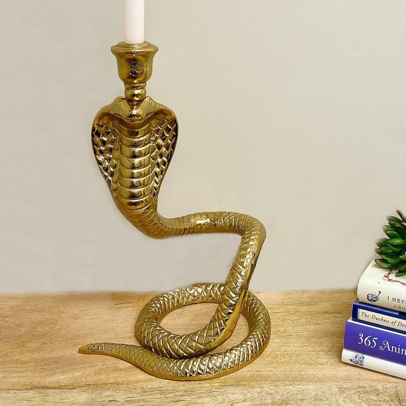 Eleanoras Large Gold Snake Candle Holder CANDLE HOLDERS