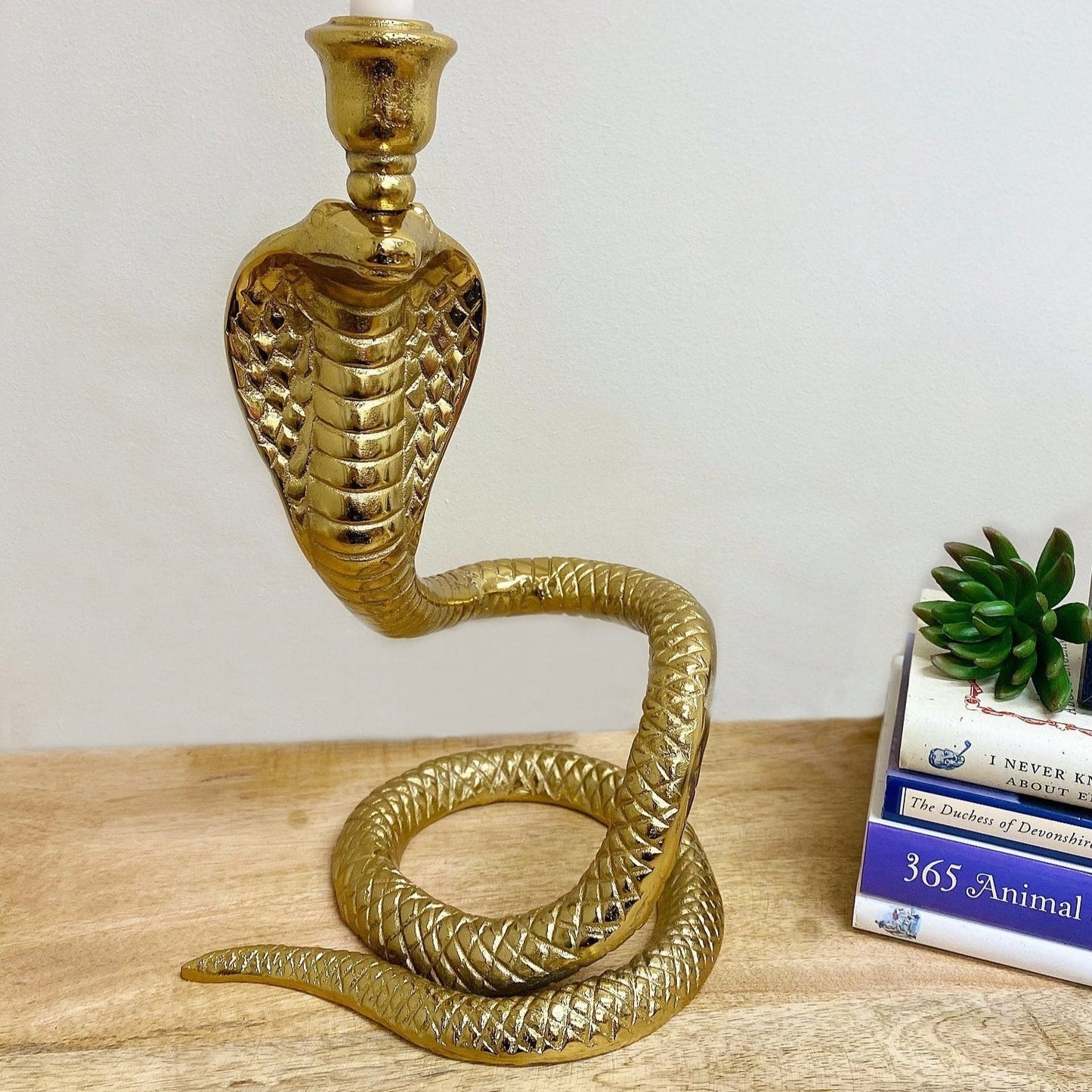 Eleanoras Large Gold Snake Candle Holder CANDLE HOLDERS