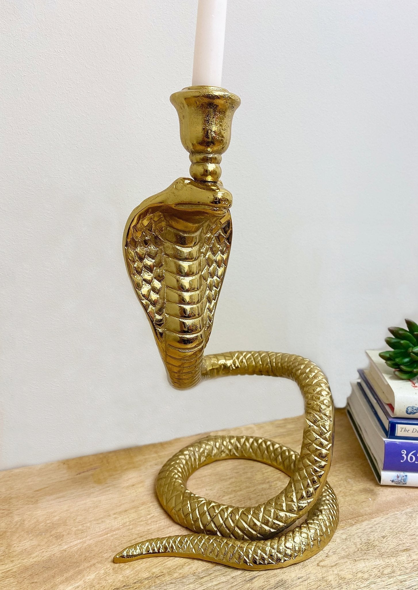 Eleanoras Large Gold Snake Candle Holder CANDLE HOLDERS