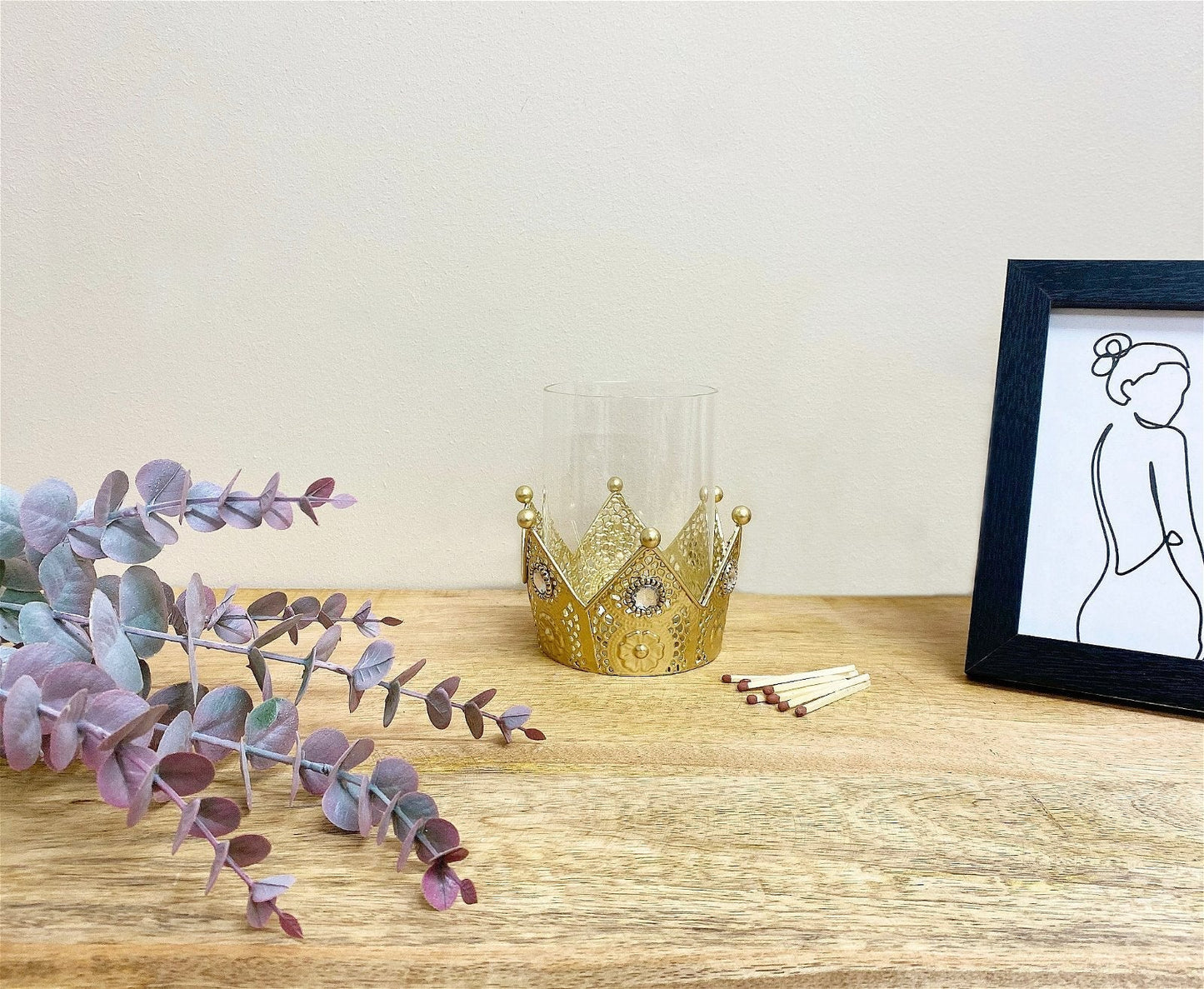 Eleanoras Gold Crown Candle Holder 