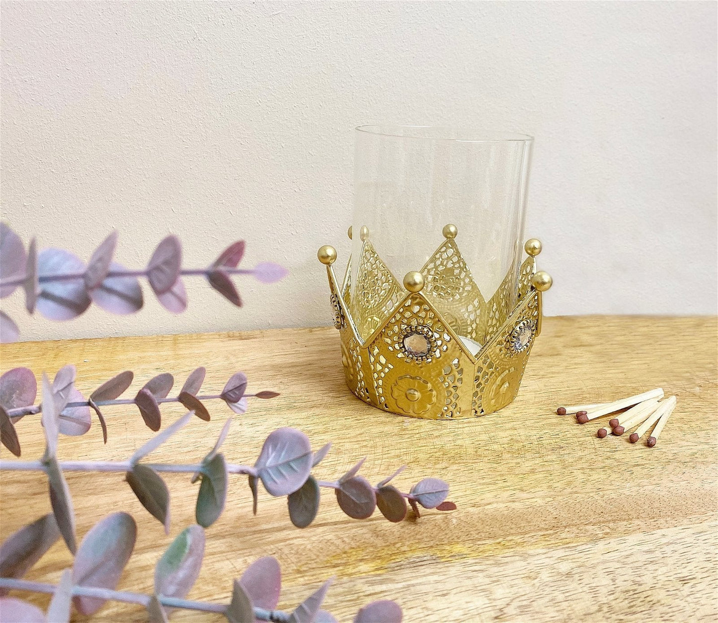 Eleanoras Gold Crown Candle Holder 