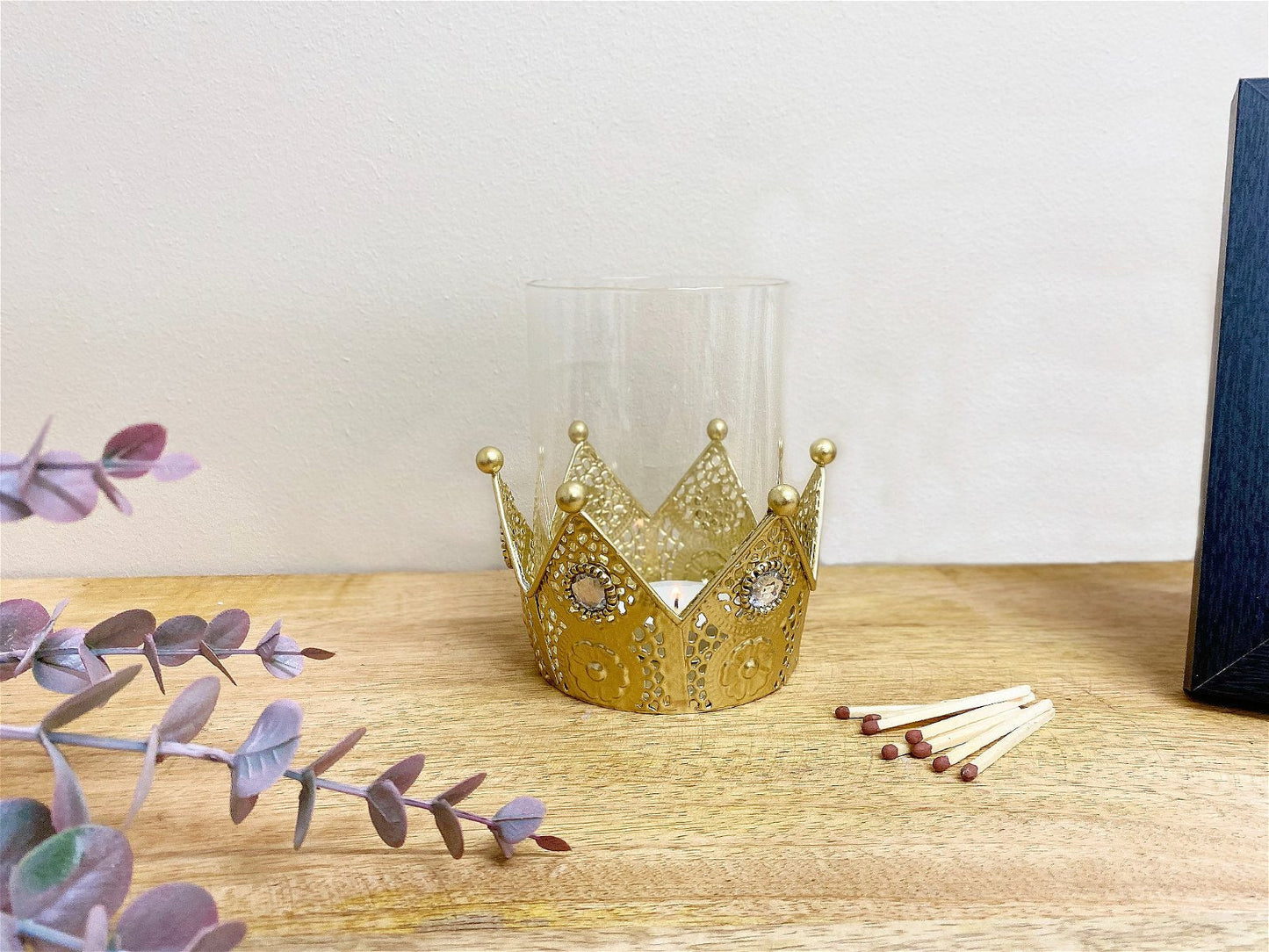 Eleanoras Gold Crown Candle Holder 