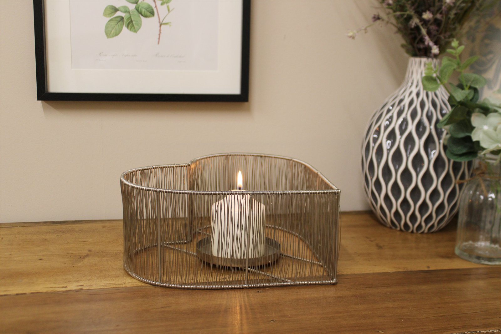 Silver Heart Candle Holder  from Eleanoras