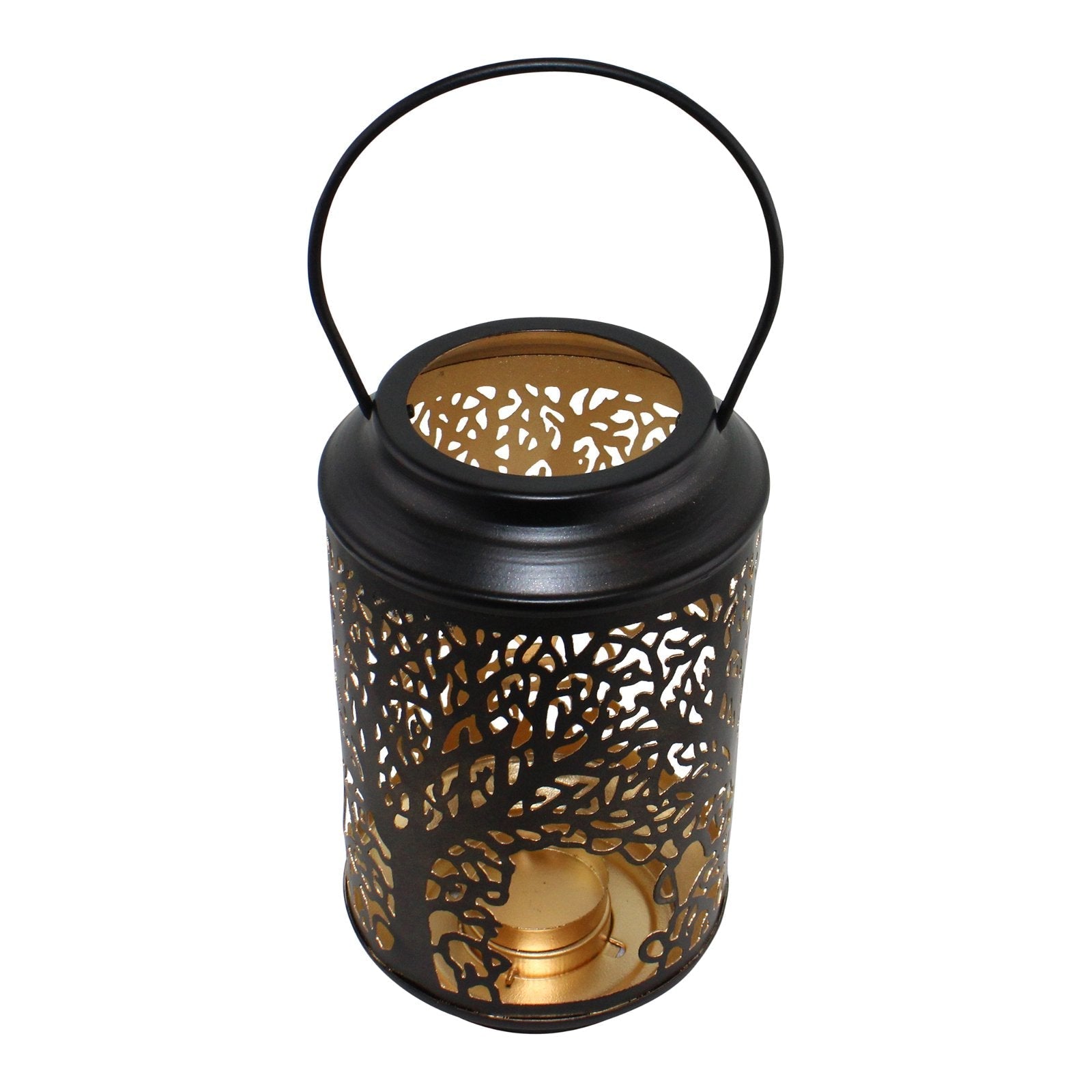 Eleanoras TREE OF LIFE SMALL BLACK CANDLE LANTERN 