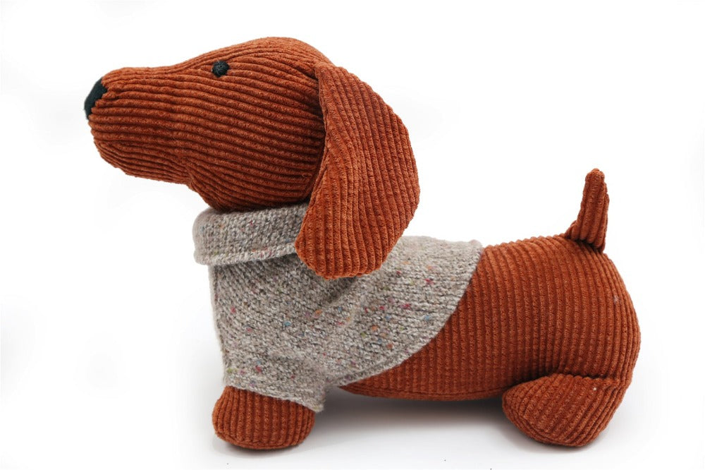 ORANGE DOG WITH JUMPER DOOR STOP