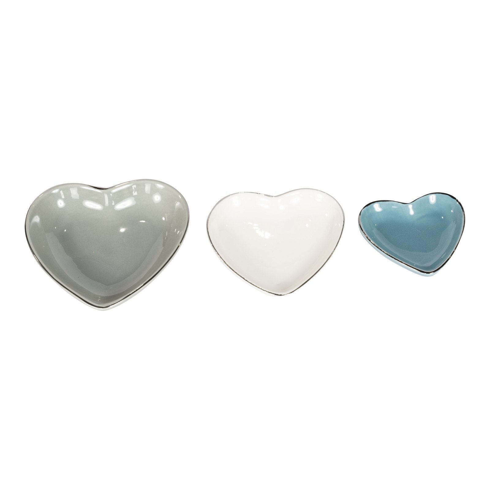 Eleanoras Set of 3 Heart Trinket Dishes 