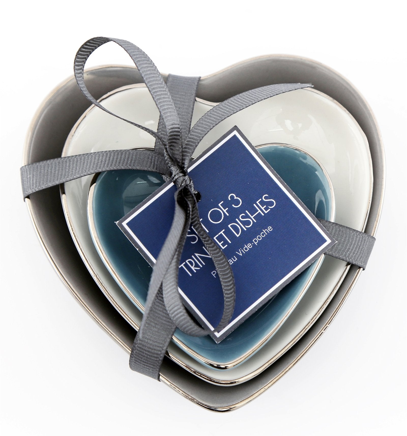 Eleanoras Set of 3 Heart Trinket Dishes 