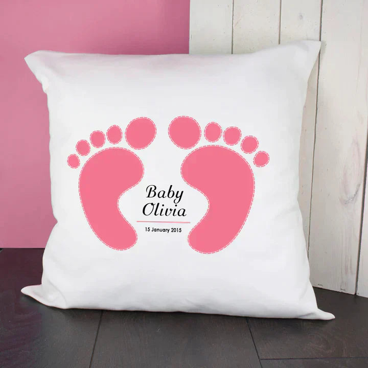 Eleanoras Pink Baby Feet Cushion Cover Cushions & Covers