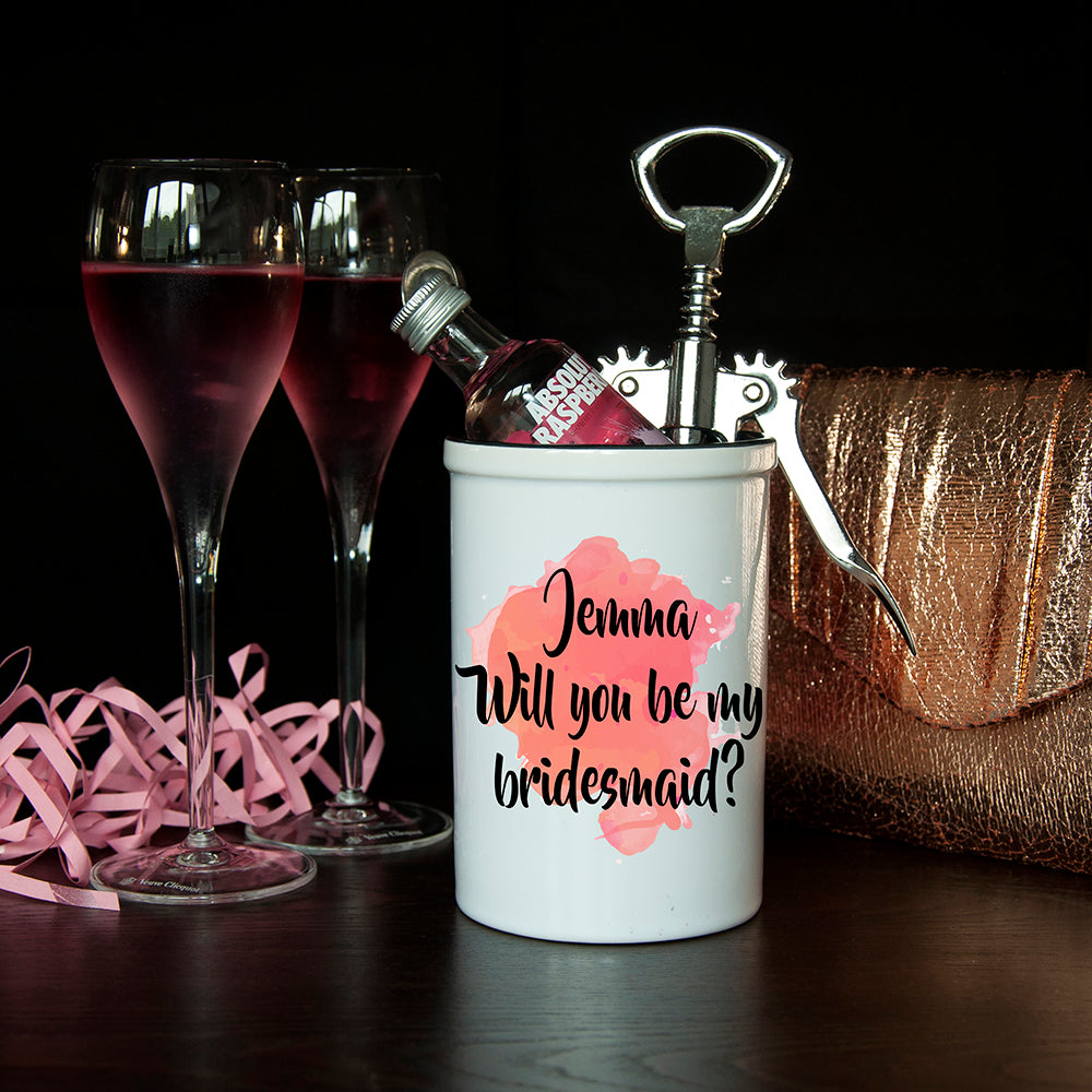 Eleanoras WILL YOU BE MY BRIDESMAID MINIATURE CHAMPAGNE BUCKET 