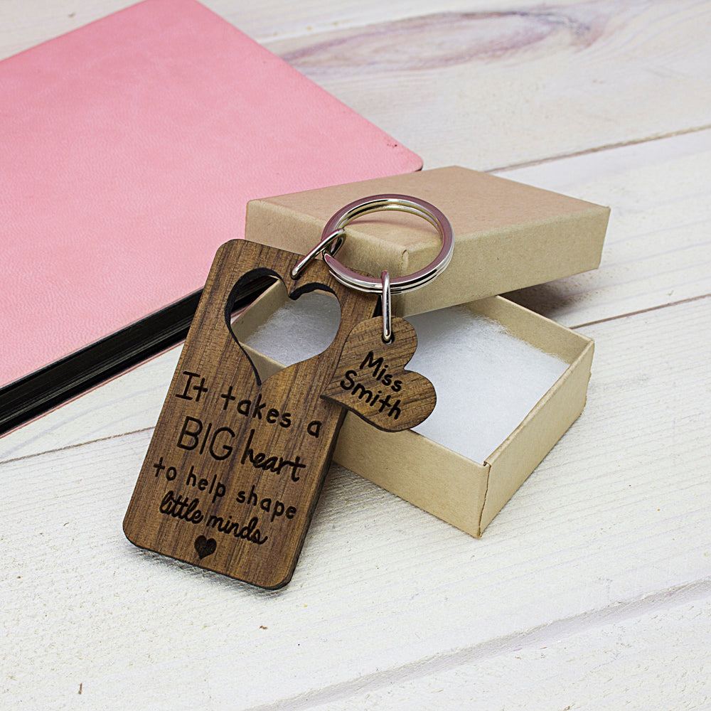 Eleanoras IT TAKES A BIG HEART TEACHER KEYRING KEYRINGS