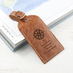 Eleanoras Personalised Natural Tan Leather Luggage Tag Luggage Tags