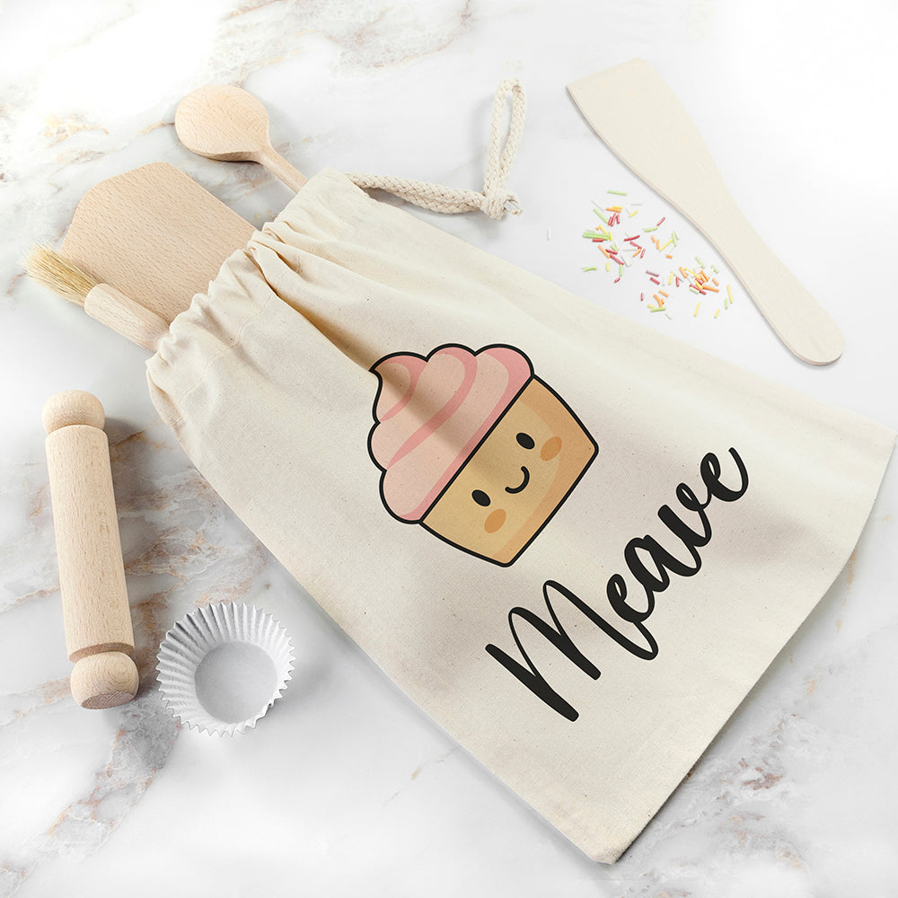 CUPCAKE PERSONALISED KIDS BAKING SET