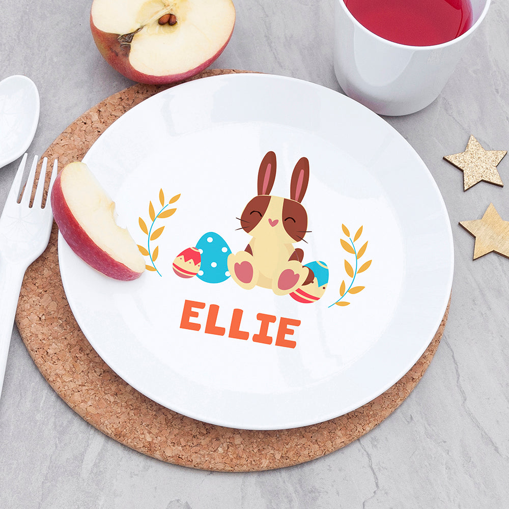 Eleanoras SPRING BUNNY PERSONALISED PLATE Bowls & Plates