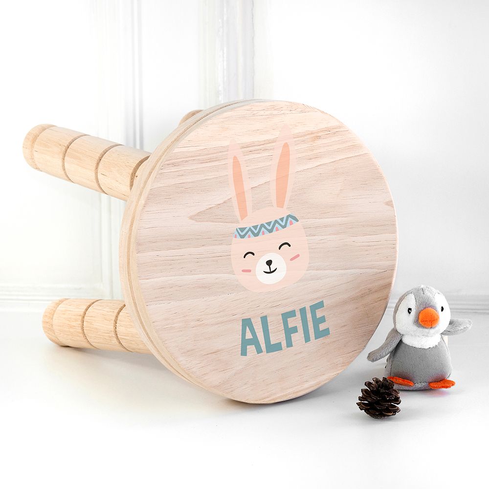 Eleanoras Cute Bunny Personalised Stool Kids Stools