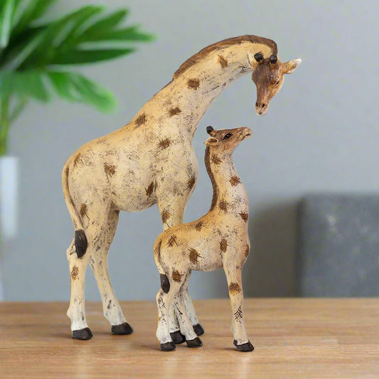 STAND TALL GIRAFFE MOTHER & BABY ORNAMENT ORNAMENTS from Eleanoras