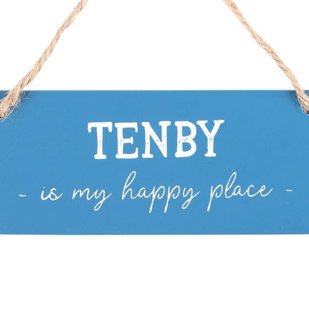 Eleanoras TENBY IS MY HAPPY PLACE HANGING SIGN SIGNS & PLAQUES