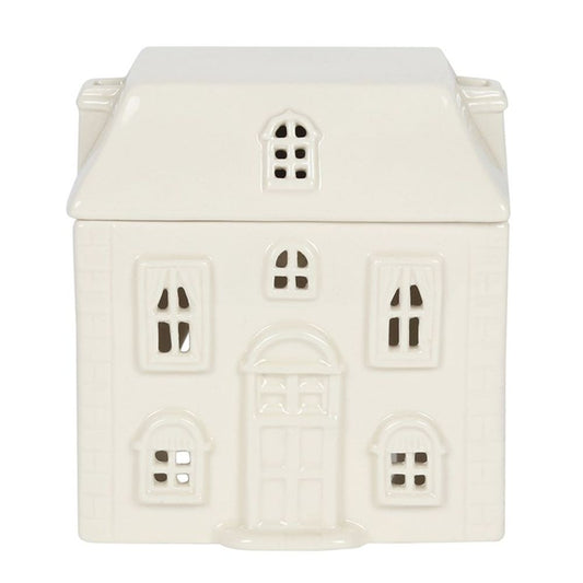 WHITE CERAMIC HOUSE OIL BURNER