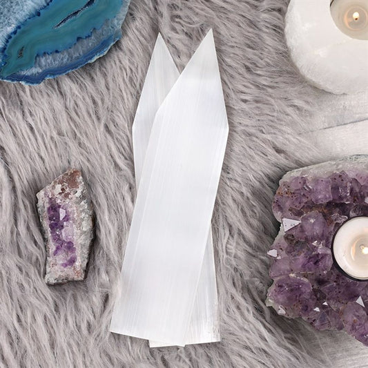 Eleanoras Selenite Flat Pointed Wand 