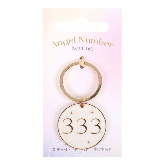 333 ANGEL NUMBER KEYRING Keyrings from Eleanoras