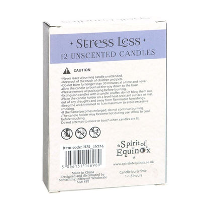 STRESS LESS PACK OF 12 SPELL CANDLES