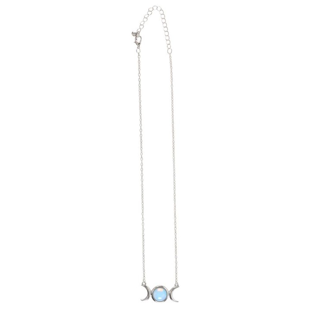 Eleanoras Opalite Triple Moon Necklace Card Jewellery