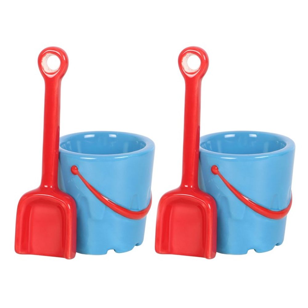 Eleanoras BUCKET SHAPED EGG CUPS WITH SPADE SPOONS Egg Cups & Storage