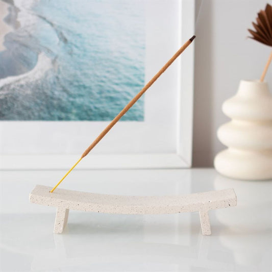 CREAM SPECKLE INCENSE ASH CATCHER INCENSE HOLDERS from Eleanoras