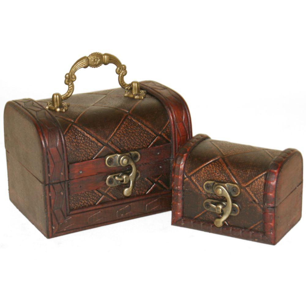 Set of 2 Diamond Chests  from Eleanoras