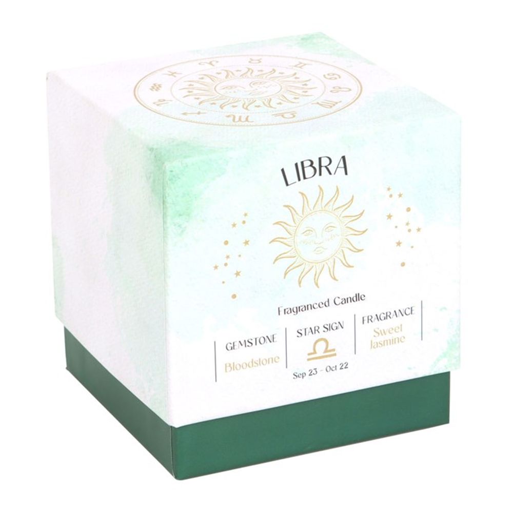 Eleanoras LIBRA SWEET JASMINE GEMSTONE ZODIAC CANDLE Candles - Scented