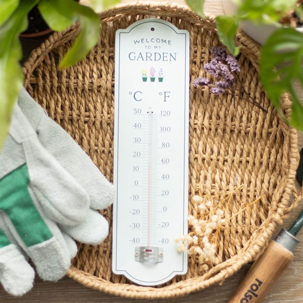 Eleanoras Welcome To My Garden Thermometer Garden Accessories
