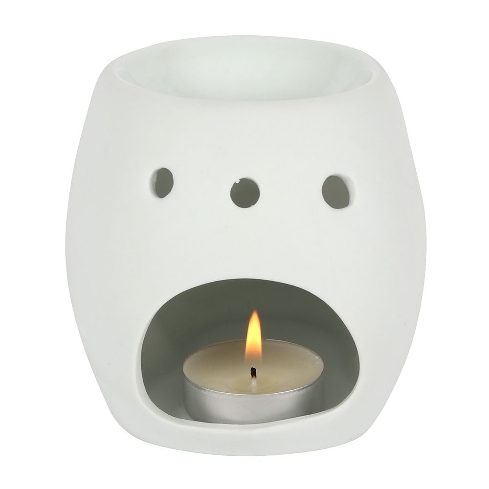Eleanoras White Skull Oil Burner Oil Burners