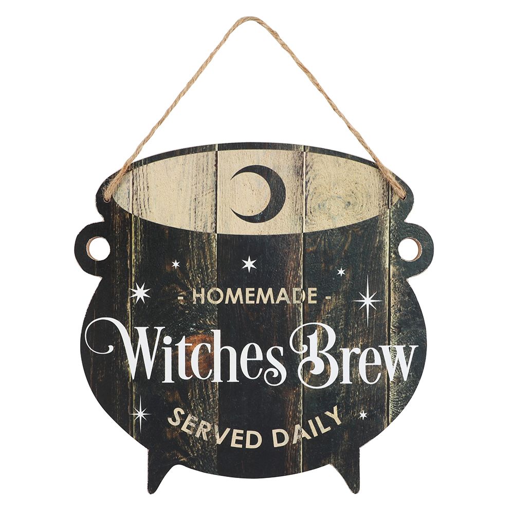 Eleanoras Witches Brew Cauldron MDF Hanging Sign 