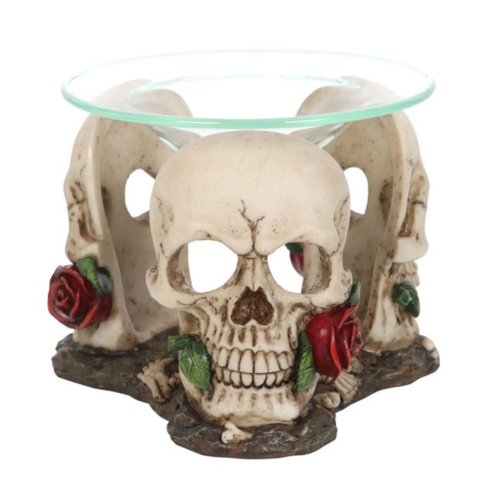 SKULL ROSE OIL BURNER