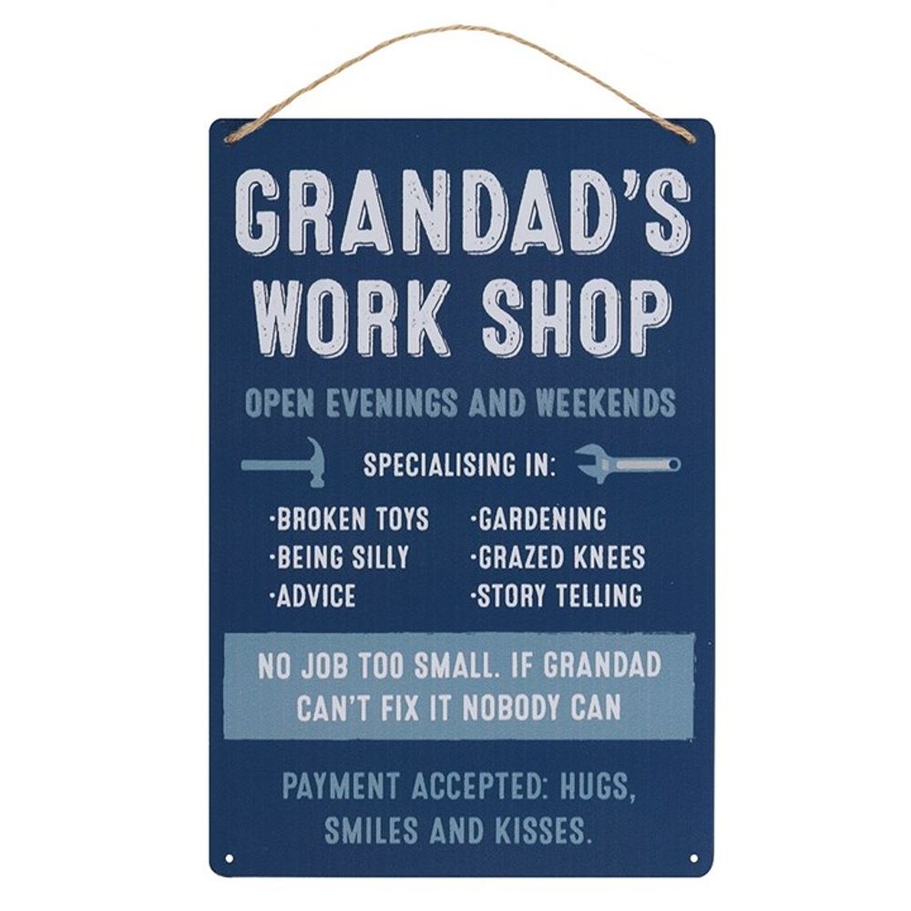 Eleanoras GRANDADS WORK SHOP METAL SIGN Signs & Plaques