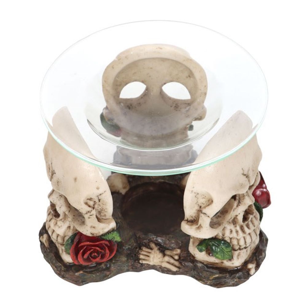 SKULL ROSE OIL BURNER