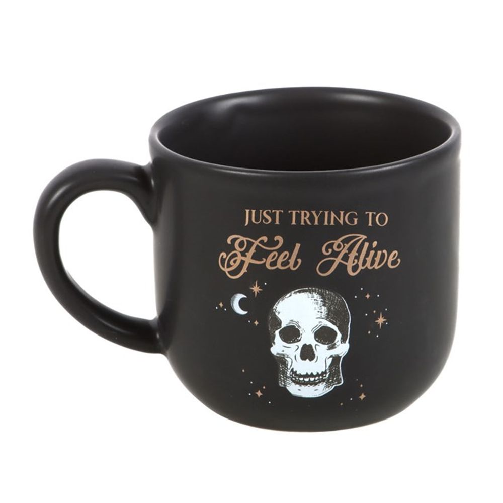 Eleanoras TRYING TO FEEL ALIVE MUG MUGS