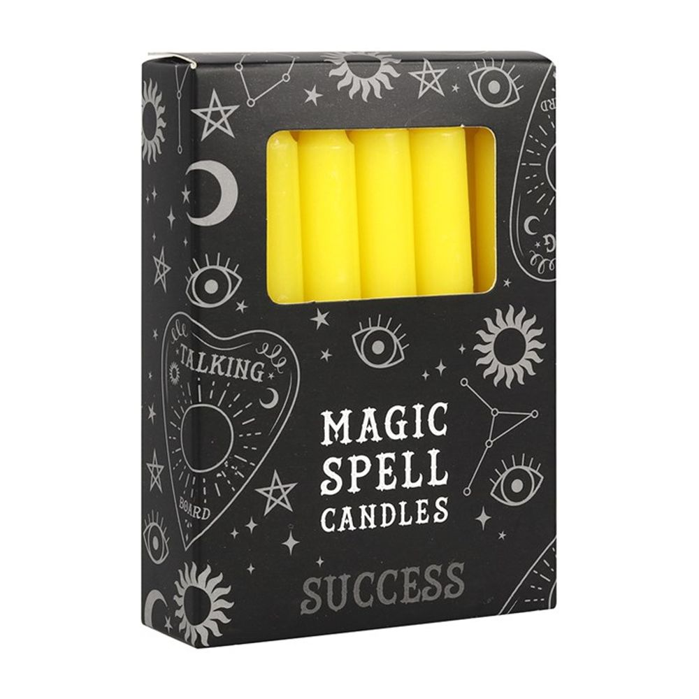 Eleanoras Pack Of 12 Yellow Success Spell Candles Spell Candles