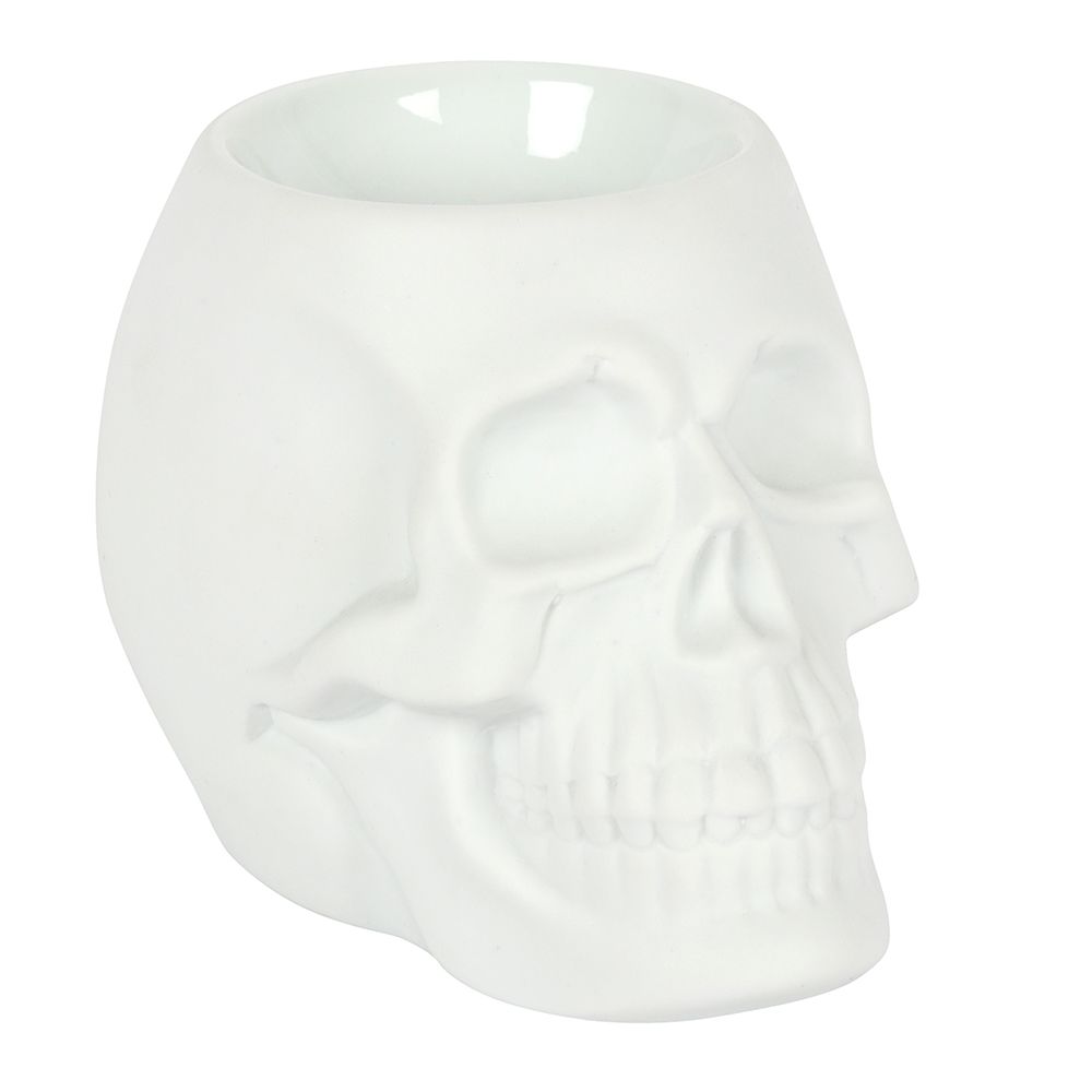 Eleanoras White Skull Oil Burner Oil Burners