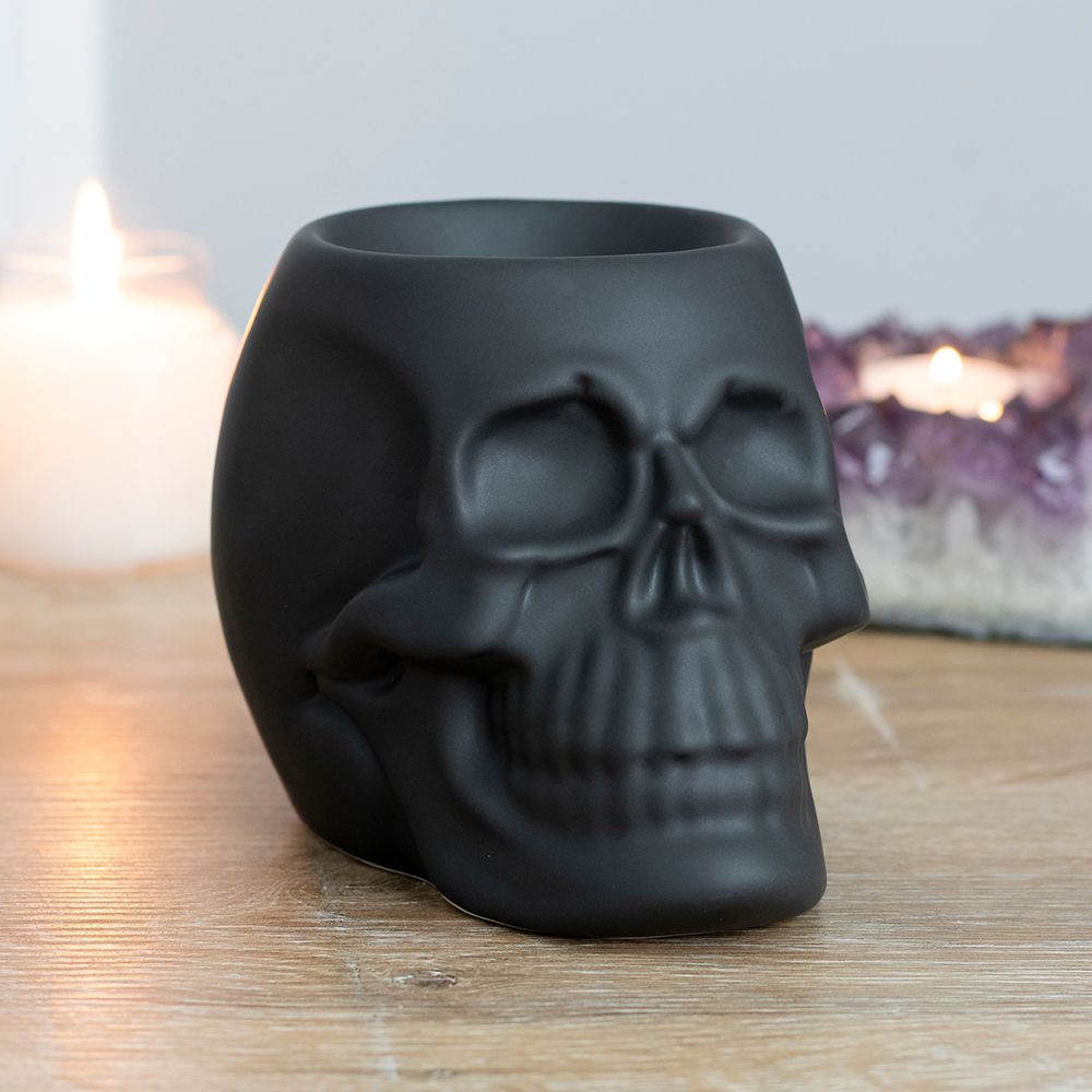 Eleanoras Black Skull Oil Burner Oil Burners