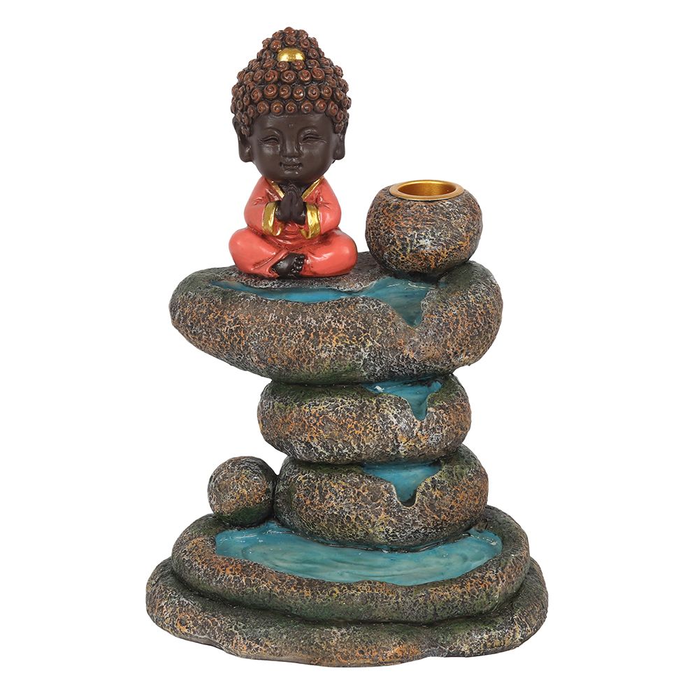 Eleanoras Red Buddha and Rock Pond Backflow Incense Burner Backflow Burners