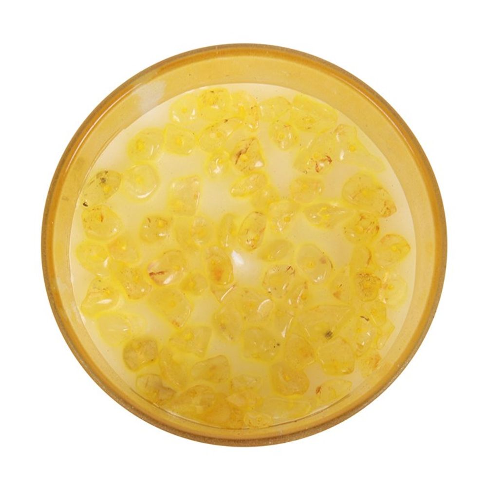 Eleanoras SOLAR PLEXUS CHAKRA LEMON CRYSTAL CHIP CANDLE Candles