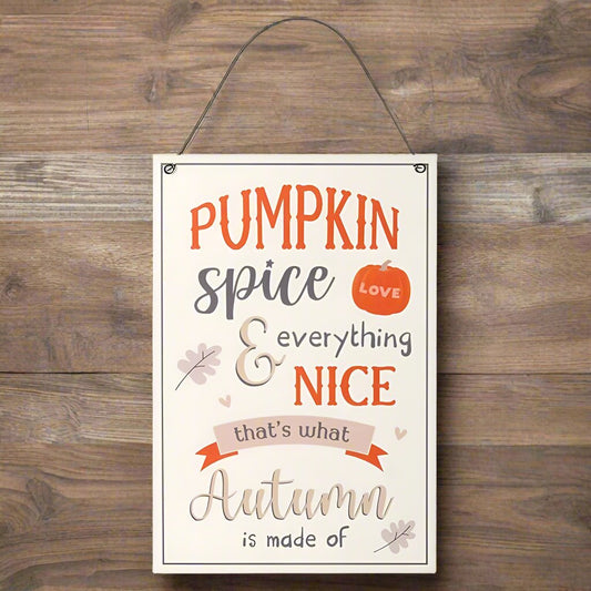 Eleanoras PUMPKIN SPICE HANGING SIGN Signs & Plaques