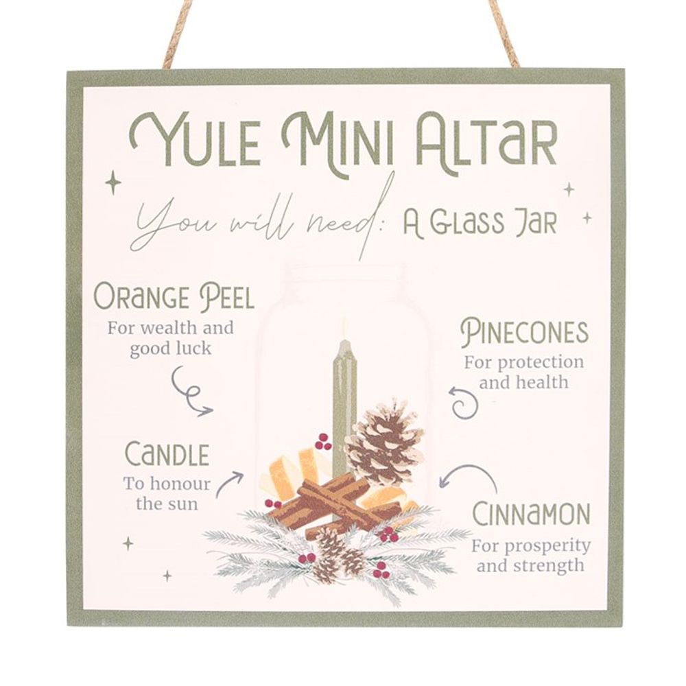 Eleanoras YULE ALTAR MDF HANGING SIGN Signs & Plaques