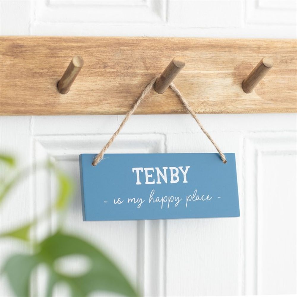 Eleanoras TENBY IS MY HAPPY PLACE HANGING SIGN SIGNS & PLAQUES